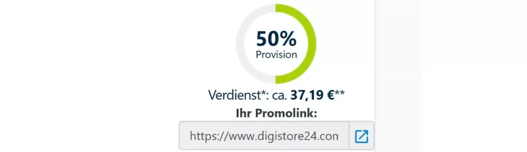 Screenshot Digistore24 Promocode