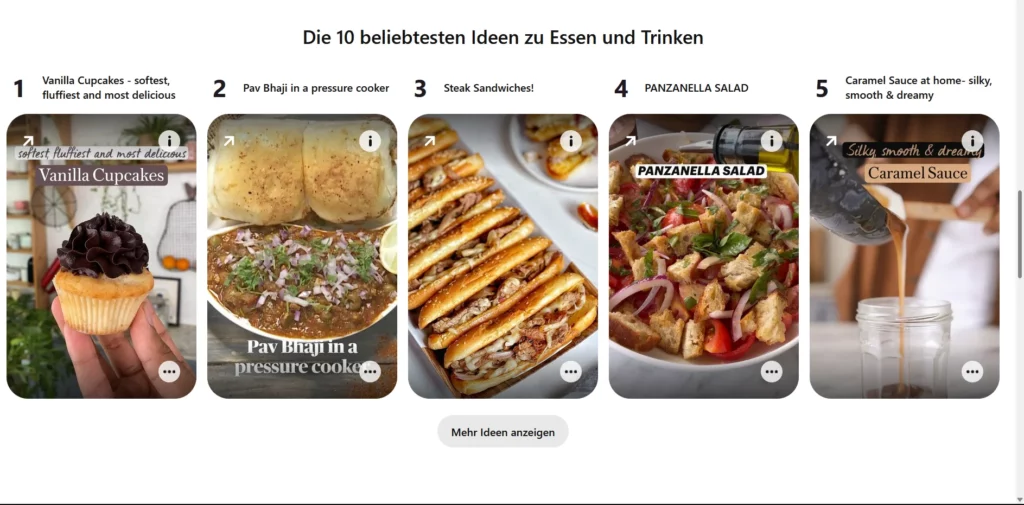 Pinterest Screenshot Kochrezepte