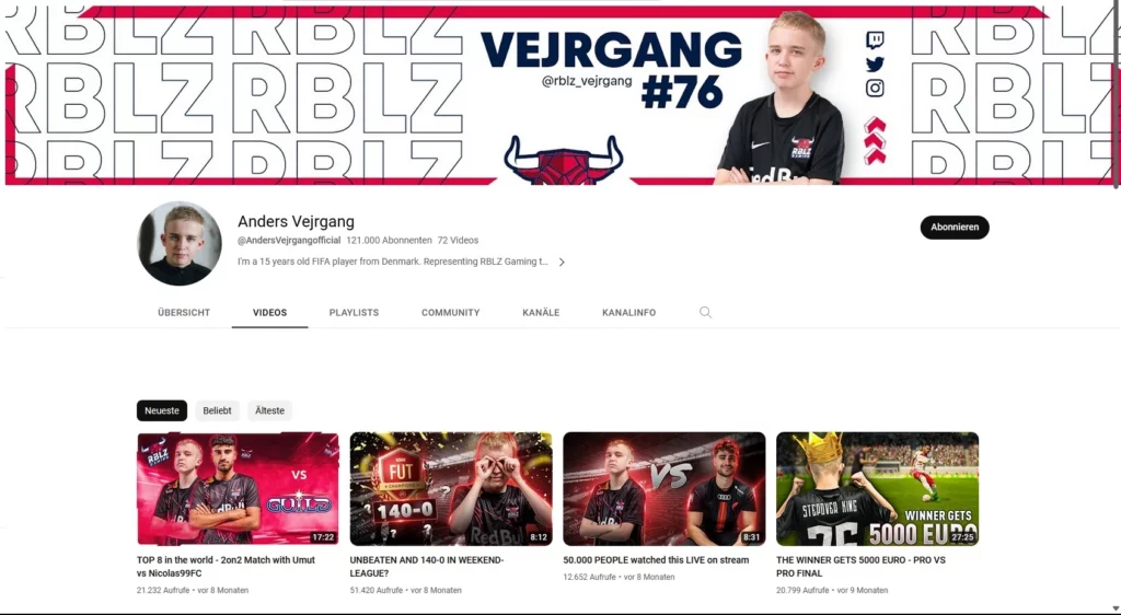 Screenshot Youtube Anders Verjgang