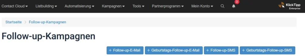 Automatisierung einer Follow Up Email Kampagne mit KlickTipp